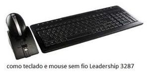 KIT TECLADO E MOUSE SEM FIO WIRELESS LEADERSHIP MOD 3287