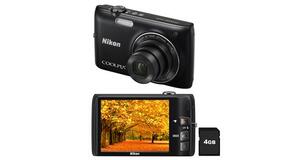 CAMERA NIKON S4100 A BATERIA TOUCH SCREEN FILMA HD + 4GB +BATERIA DE R$ 377