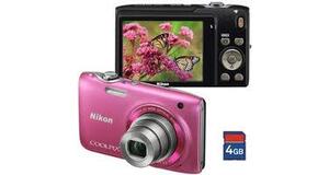 CAMERA DIGITAL NIKON S3100 ROSA + 4GB 12MP