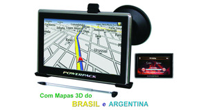 GPS POWERPACK 5012 TELA 5.0 TRANSMISSOR FM -MAPA ATUALIZADO