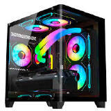 GABINETE GAMER HAYOM AQUARIO COM 4 FANS RGB