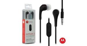 FONE DE OUVIDO COM MICROFONE MOTOROLA EARBUDS 2 PRETO