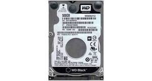 HD NOTEBOOK 500GB WESTER DIGITAL BLACK 7200RPM