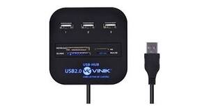 HUB USB COM LEITOR CARTÃO VINIK