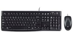 KIT LOGITEC MK 120 TECLADO E MOUSE USB RESISTENTE A AGU 1000DPI