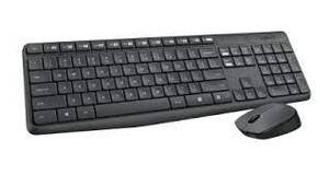 KIT TECLADO E MOUSE SEM FIO LOGITEC MK235