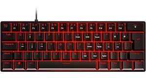 TECLADO GAMER MECANICO 60 ZOT - SWITCH OUTEMU BLUE HOTSWAP - LED VERMELHO - PCYES